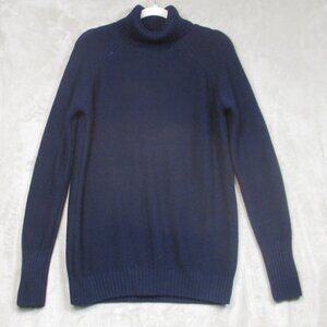 Icebreaker Size M 100% Merino Wool Turtleneck Knit Sweater Navy Blue $269
